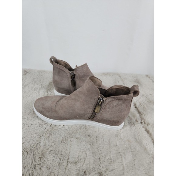 Blondo Waterproof Boots Womens 8 M Gennie Gray Suede Pull On Round Toe - Picture 5 of 11